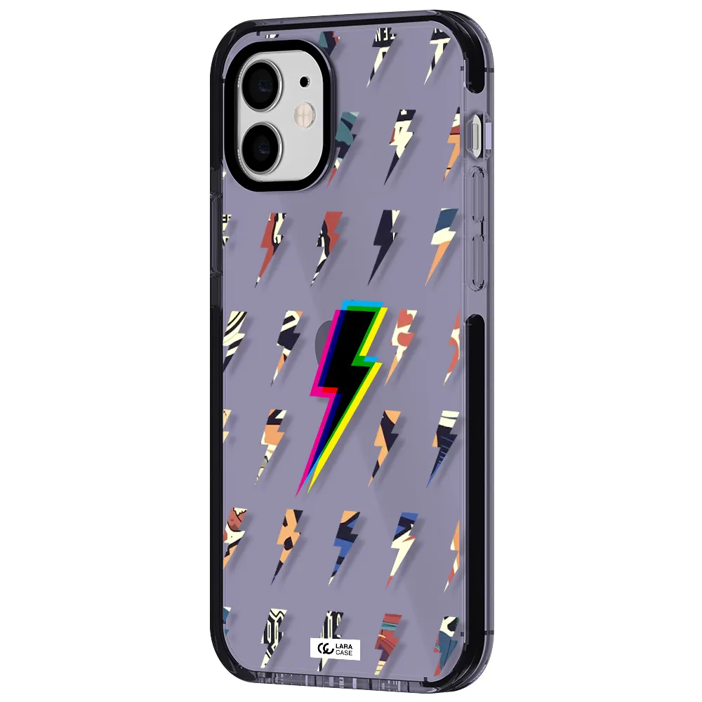 Thunder Glitch Apple iPhone 11 impact Lilac Case