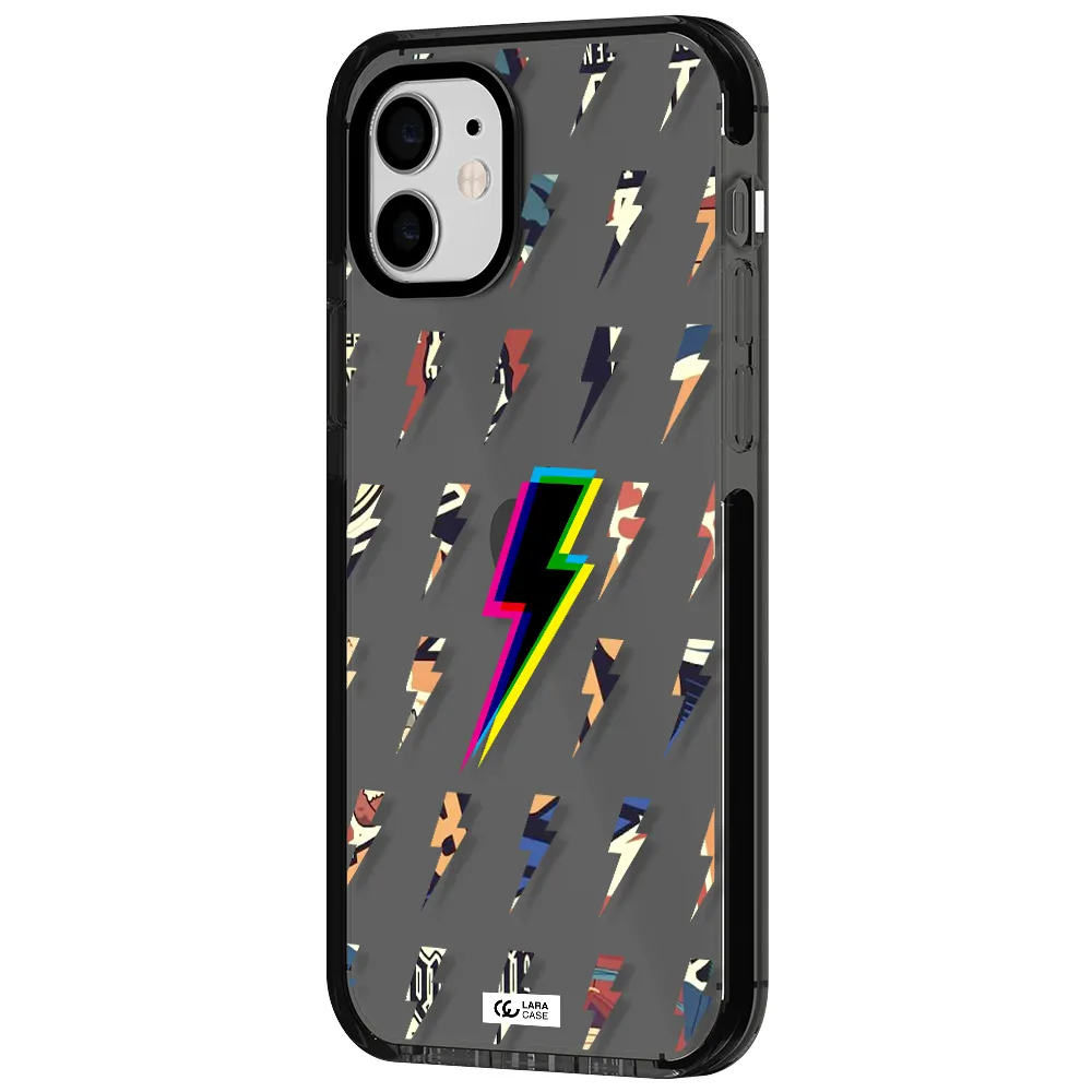 Thunder Glitch Apple iPhone 11 impact Smoke Black Case