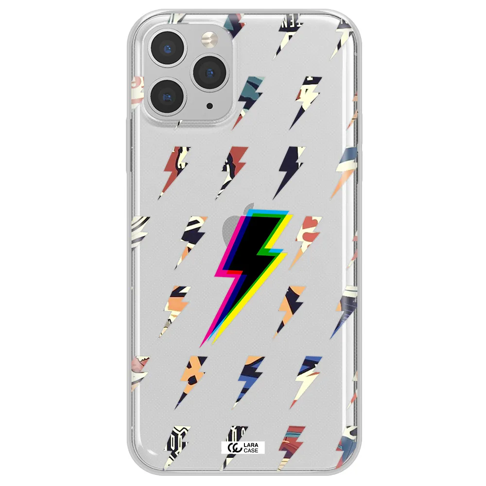 Thunder Glitch Apple iPhone 11 pro Clear TPU Case
