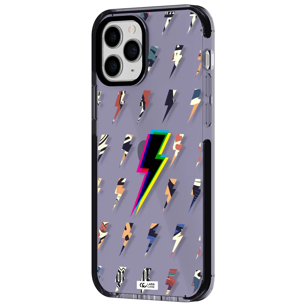 Thunder Glitch Apple iPhone 11 pro impact Lilac Case