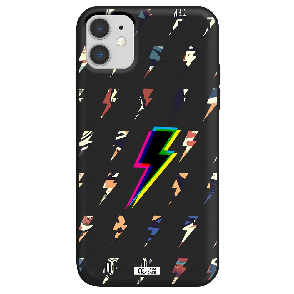 Thunder Glitch Apple iPhone 11 Silicone black Case
