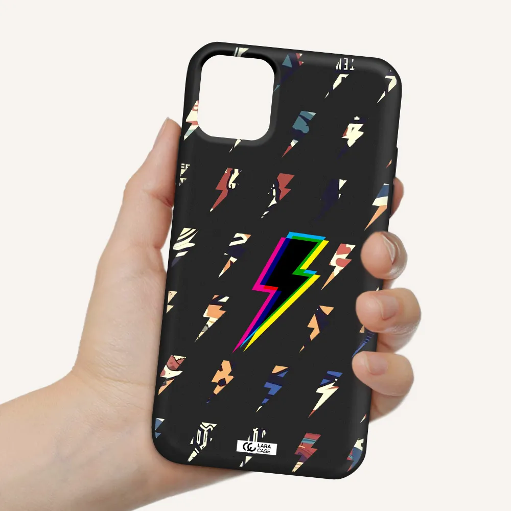 Thunder Glitch Apple iPhone 11 Silicone black Case