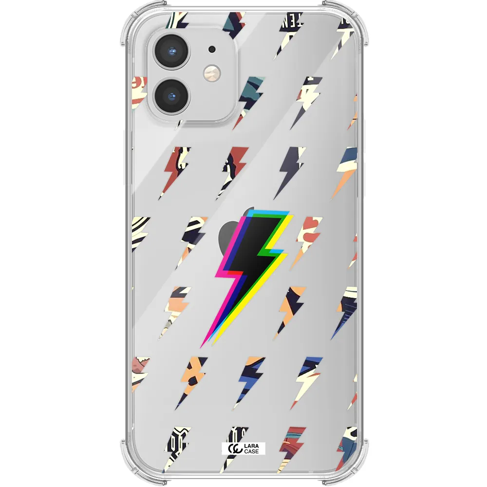 Thunder Glitch Apple iPhone 12 mini Clear PC Case