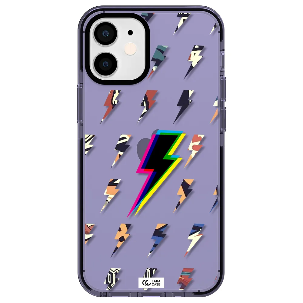 Thunder Glitch Apple iPhone 12 mini impact Lilac Case