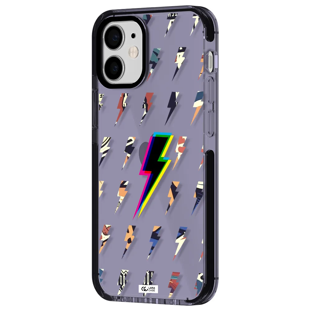 Thunder Glitch Apple iPhone 12 mini impact Lilac Case