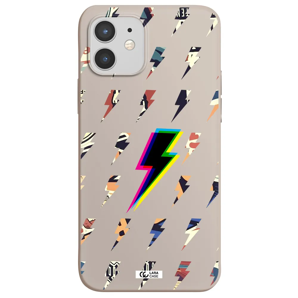 Thunder Glitch Apple iPhone 12 mini Silicone Stone Case