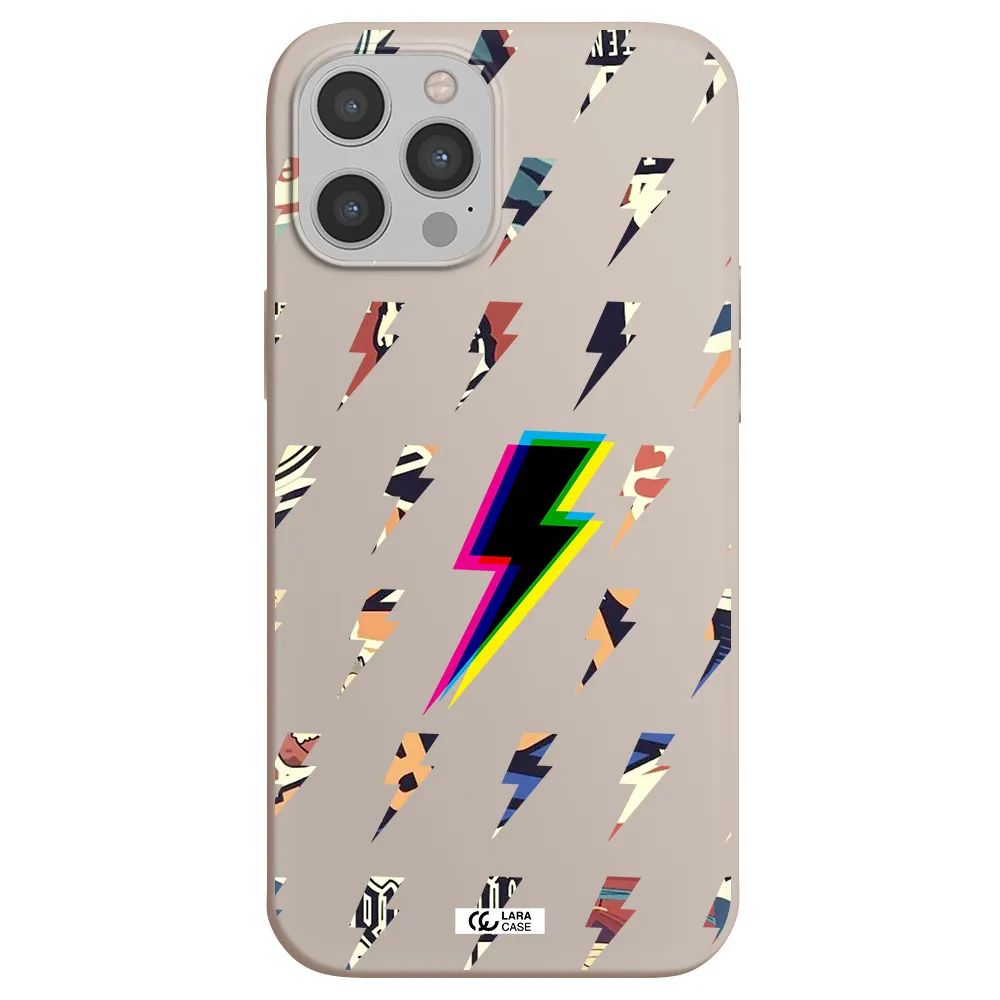 Thunder Glitch Apple iPhone 12 pro Silicone Stone Case