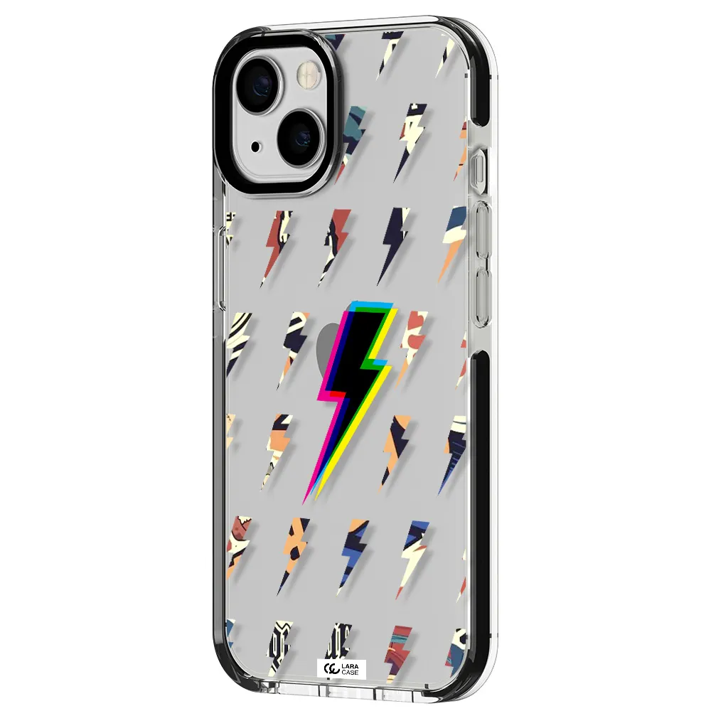 Thunder Glitch Apple iPhone 13 impact black border Case