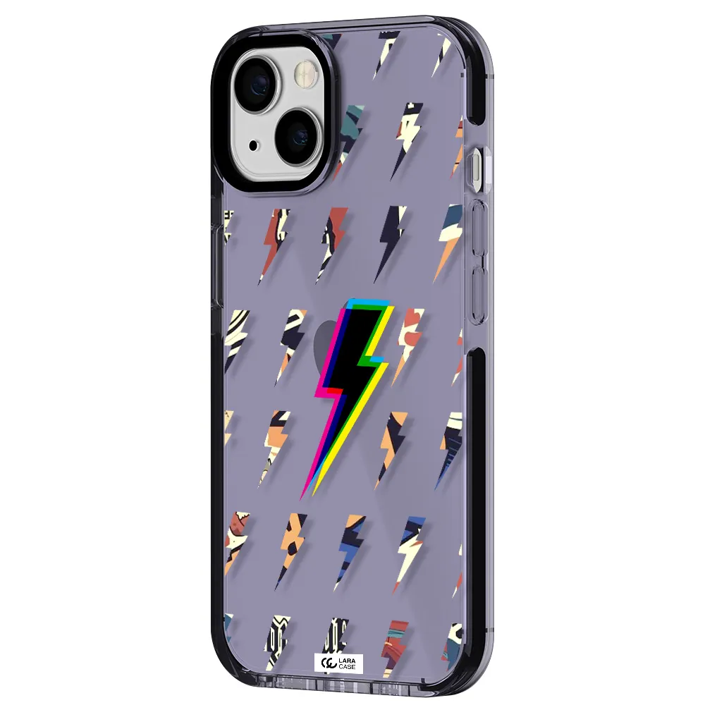 Thunder Glitch Apple iPhone 13 impact Lilac Case
