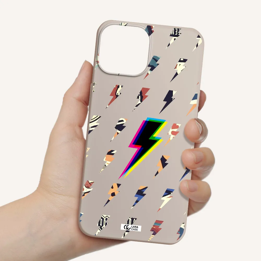 Thunder Glitch Apple iPhone 13 mini Silicone Stone Case