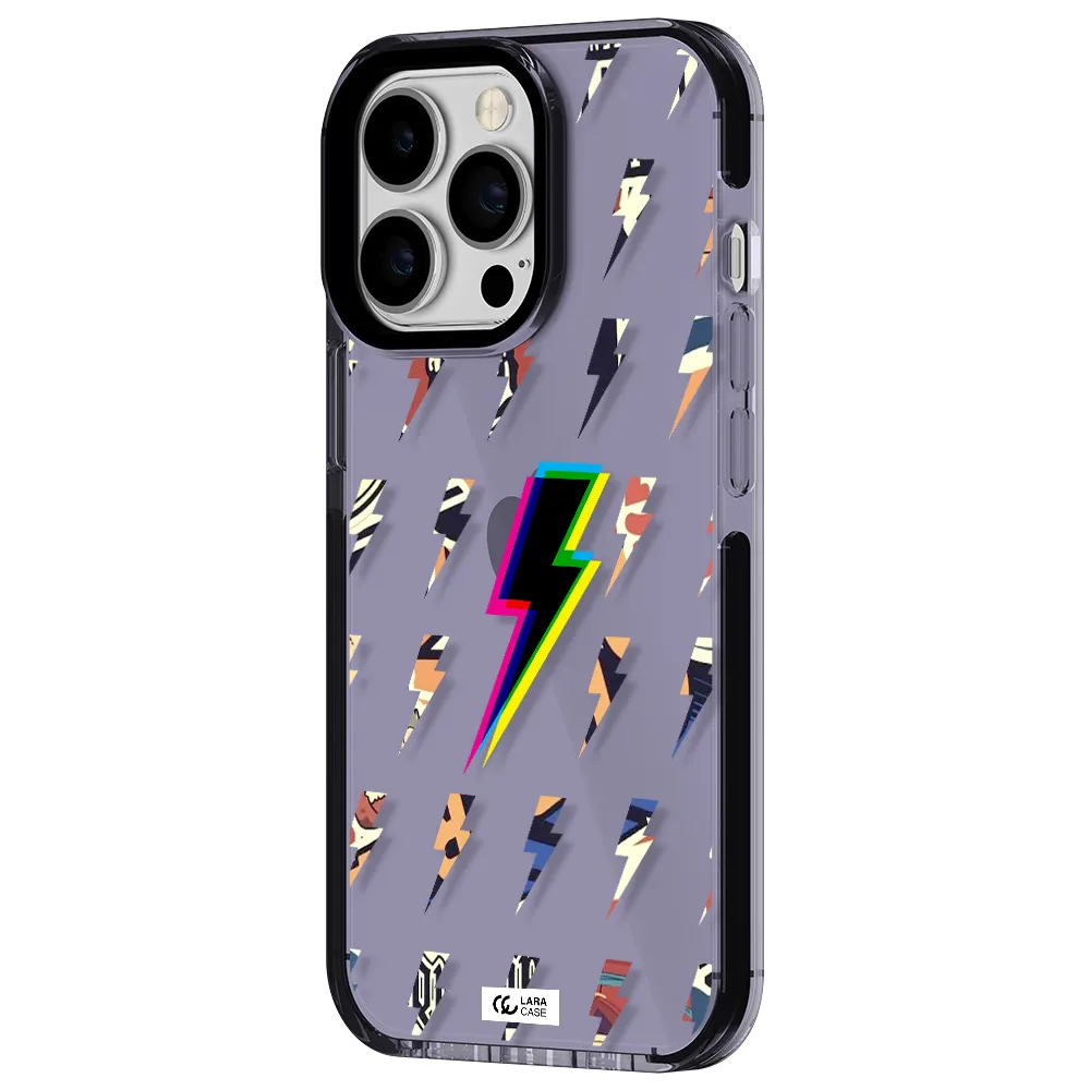 Thunder Glitch Apple iPhone 13 Pro impact Lilac Case