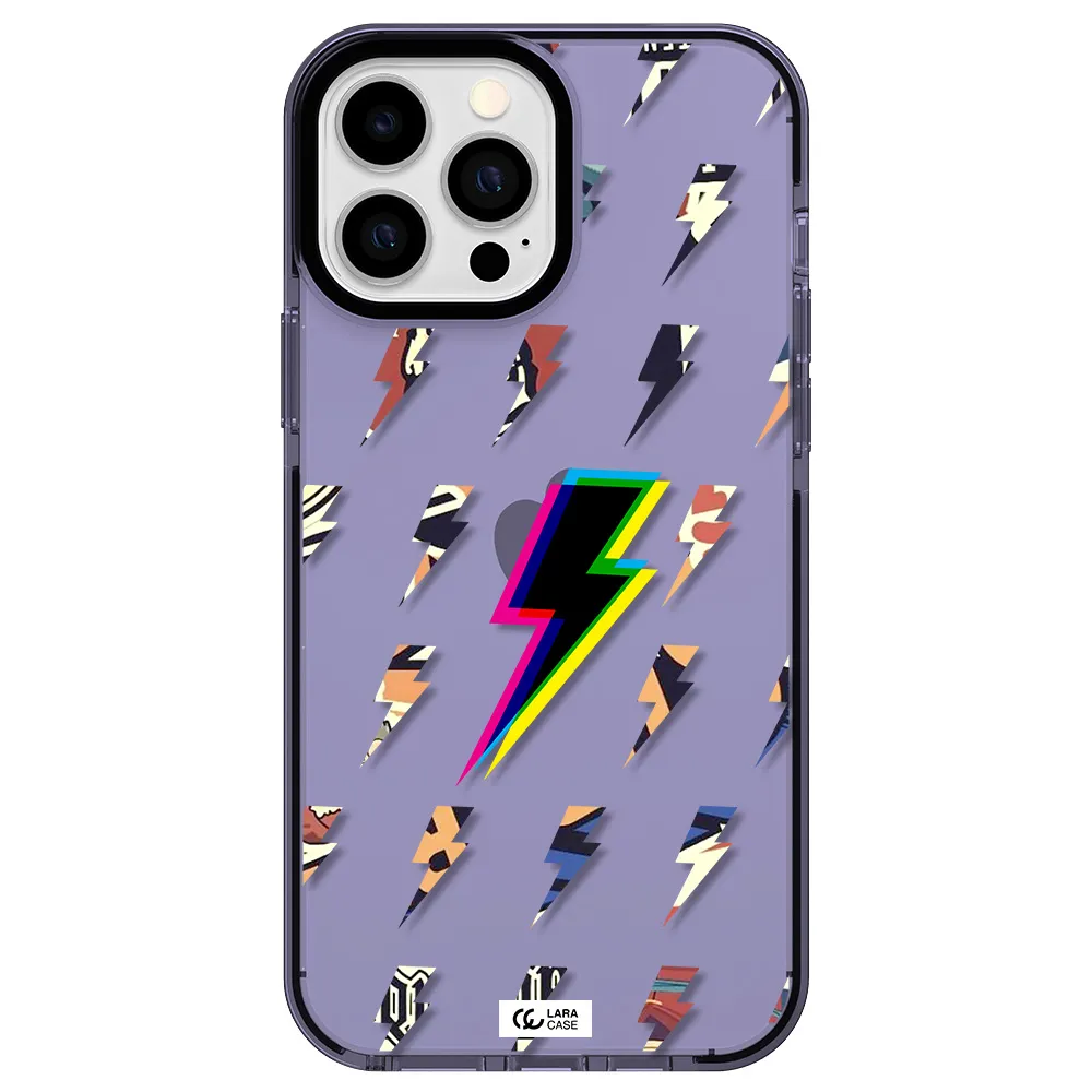 Thunder Glitch Apple iPhone 13 Pro Max impact Lilac Case