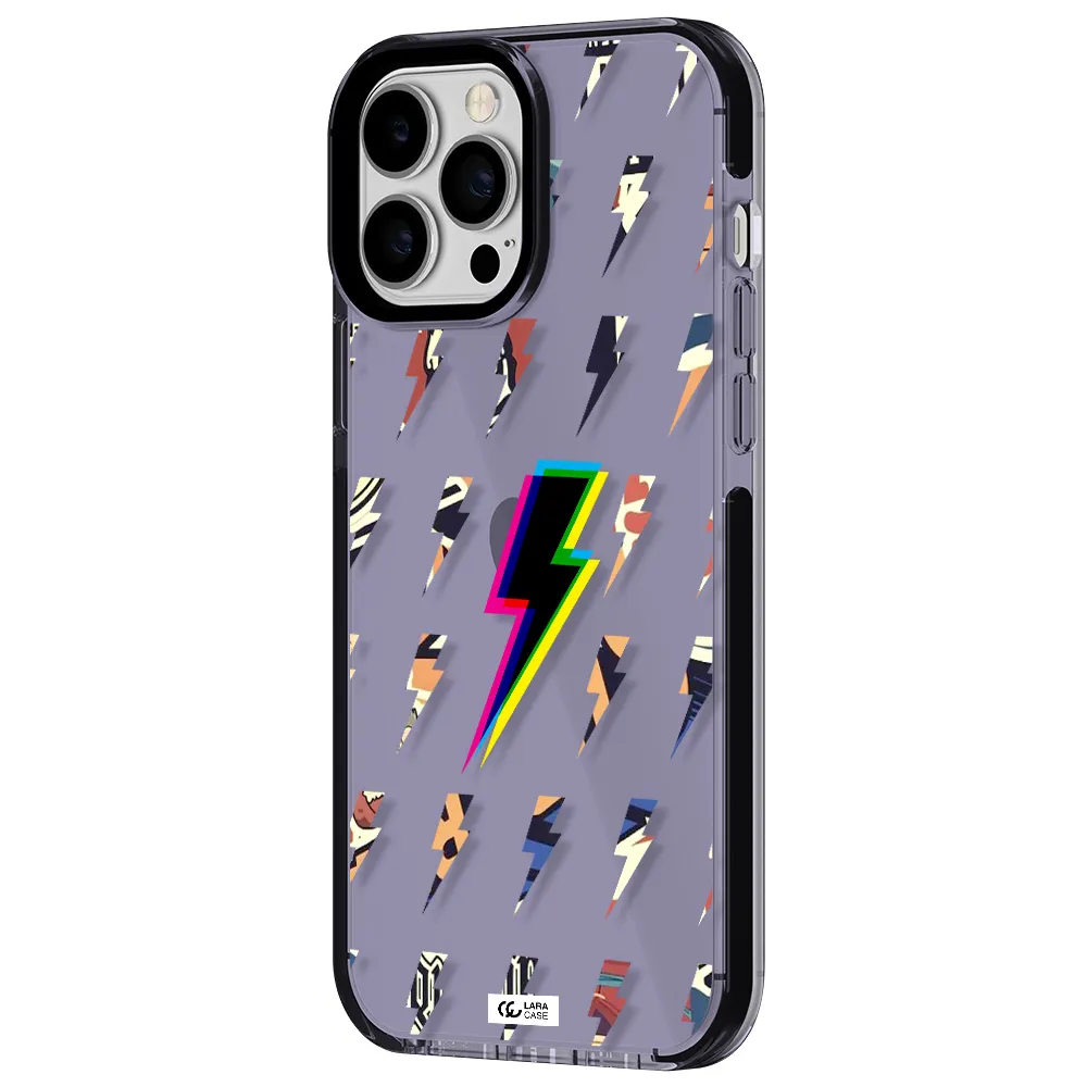 Thunder Glitch Apple iPhone 13 Pro Max impact Lilac Case