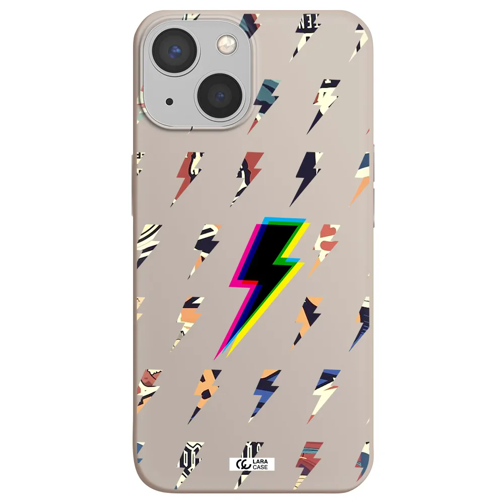 Thunder Glitch Apple iPhone 13 Silicone Stone Case