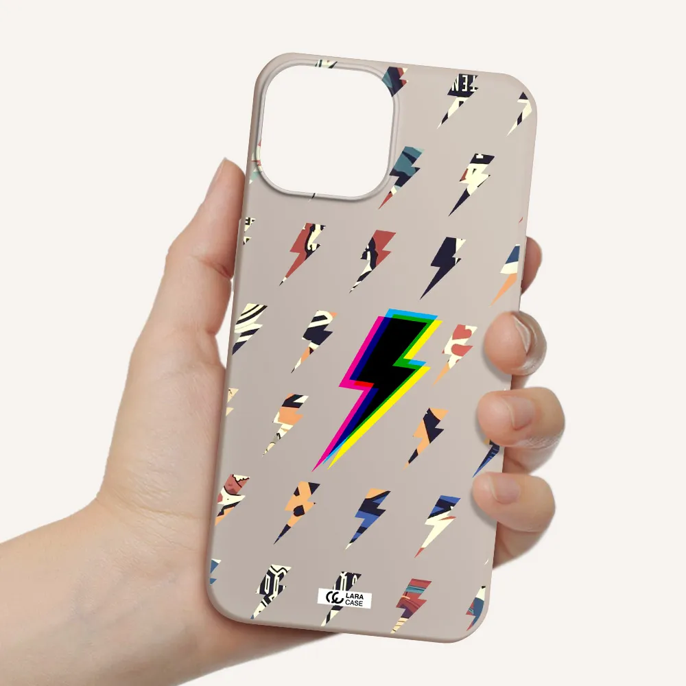 Thunder Glitch Apple iPhone 13 Silicone Stone Case
