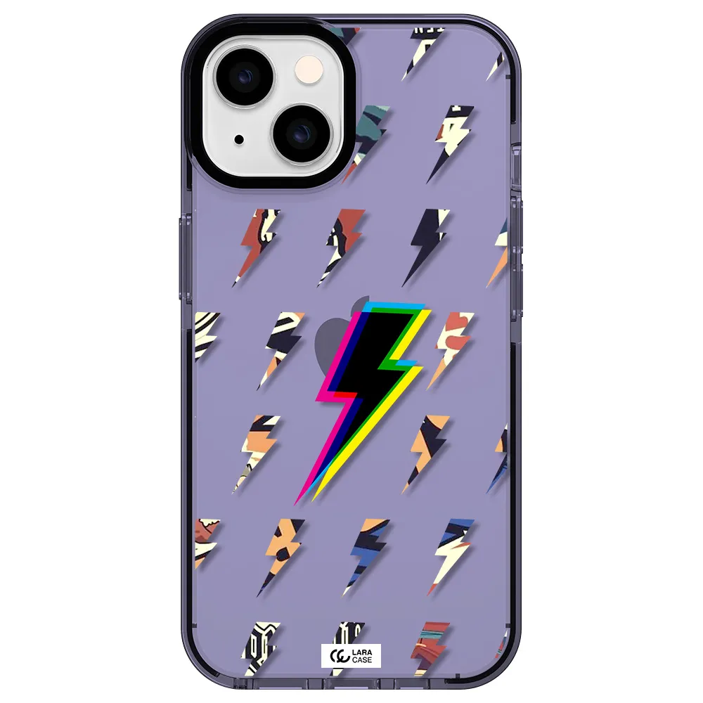 Thunder Glitch Apple iPhone 14 impact Lilac Case