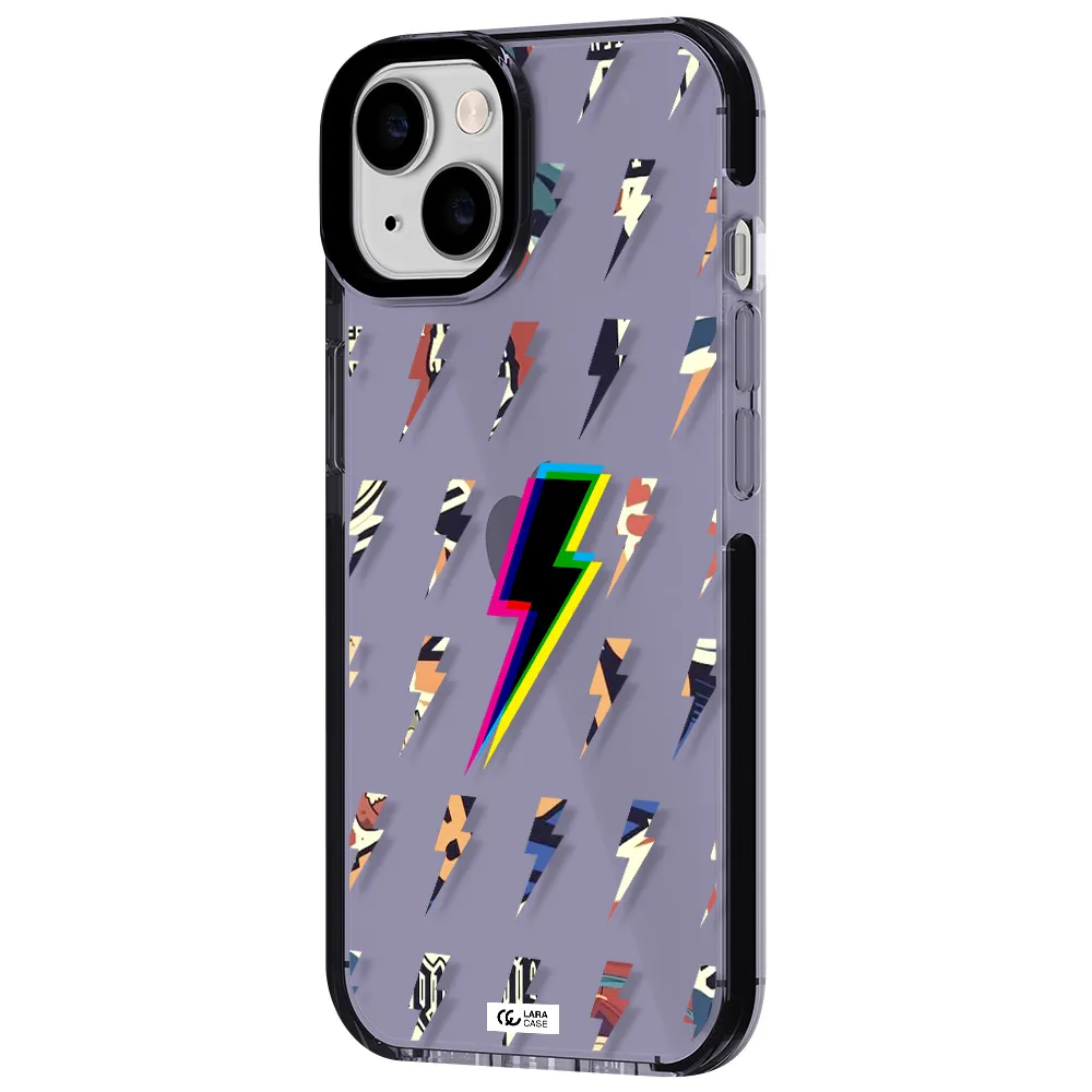 Thunder Glitch Apple iPhone 14 impact Lilac Case