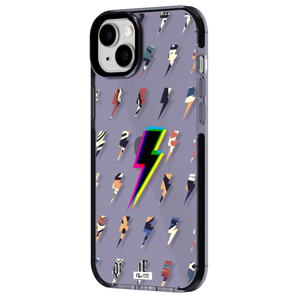 Thunder Glitch Apple iPhone 14 plus impact Lilac Case