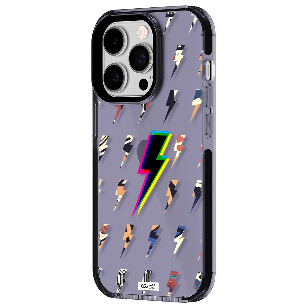 Thunder Glitch Apple iPhone 14 pro impact Lilac Case