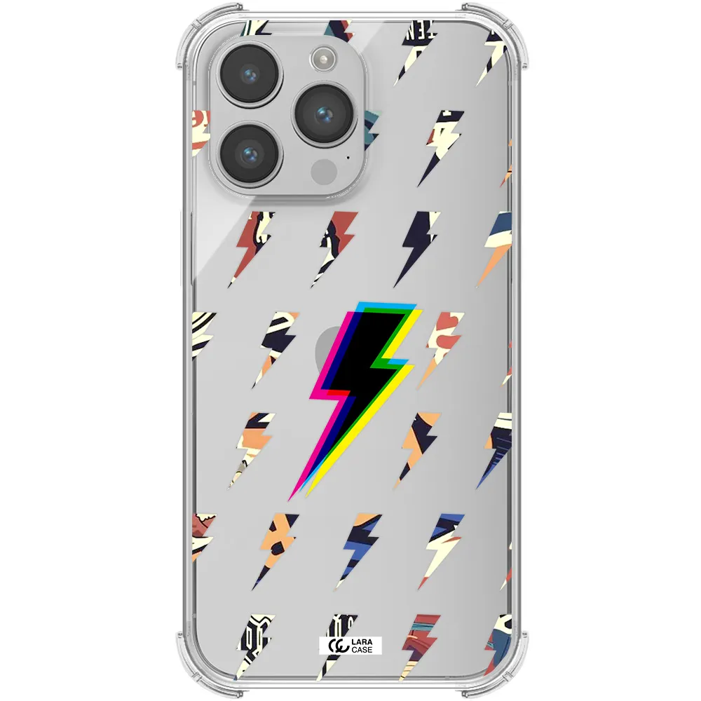 Thunder Glitch Apple iPhone 14 pro max Clear PC Case