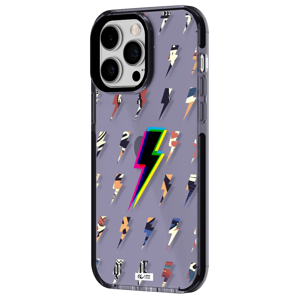 Thunder Glitch Apple iPhone 14 pro max impact Lilac Case
