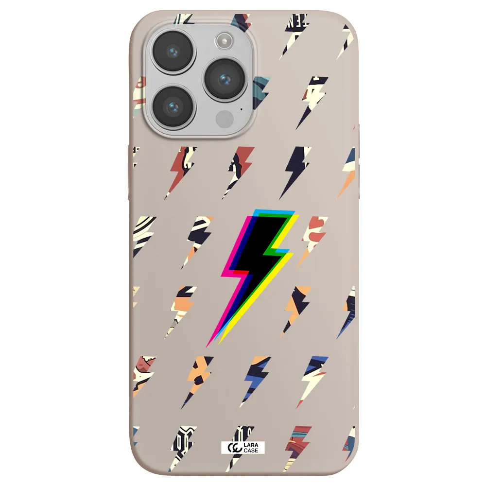 Thunder Glitch Apple iPhone 14 pro Silicone Stone Case