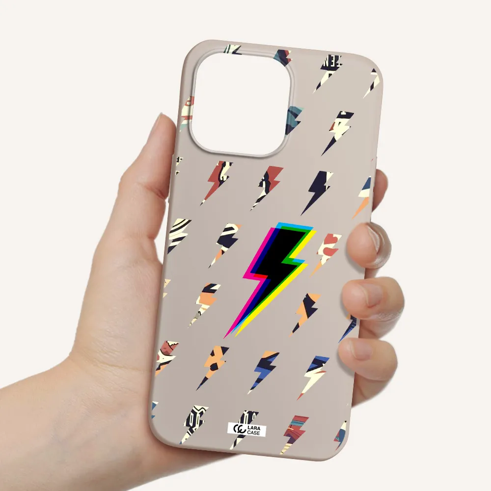 Thunder Glitch Apple iPhone 14 pro Silicone Stone Case