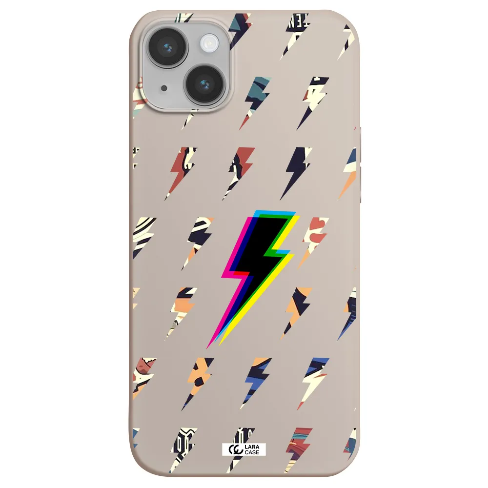 Thunder Glitch Apple iPhone 14 Silicone Stone Case