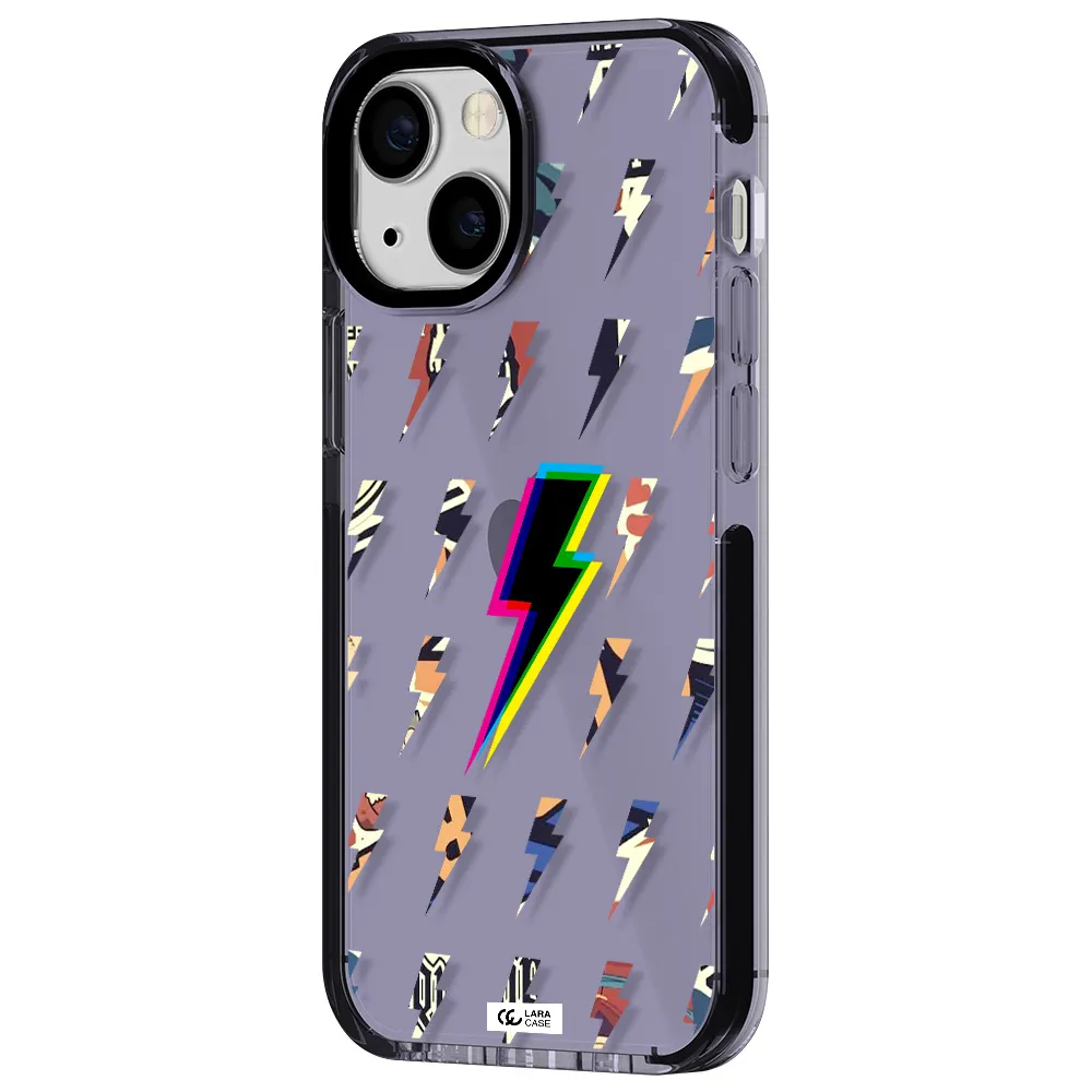 Thunder Glitch Apple iPhone 15 impact Lilac Case
