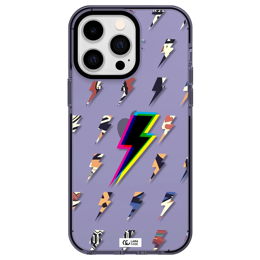 Thunder Glitch Apple iPhone 15 Pro impact Lilac Case