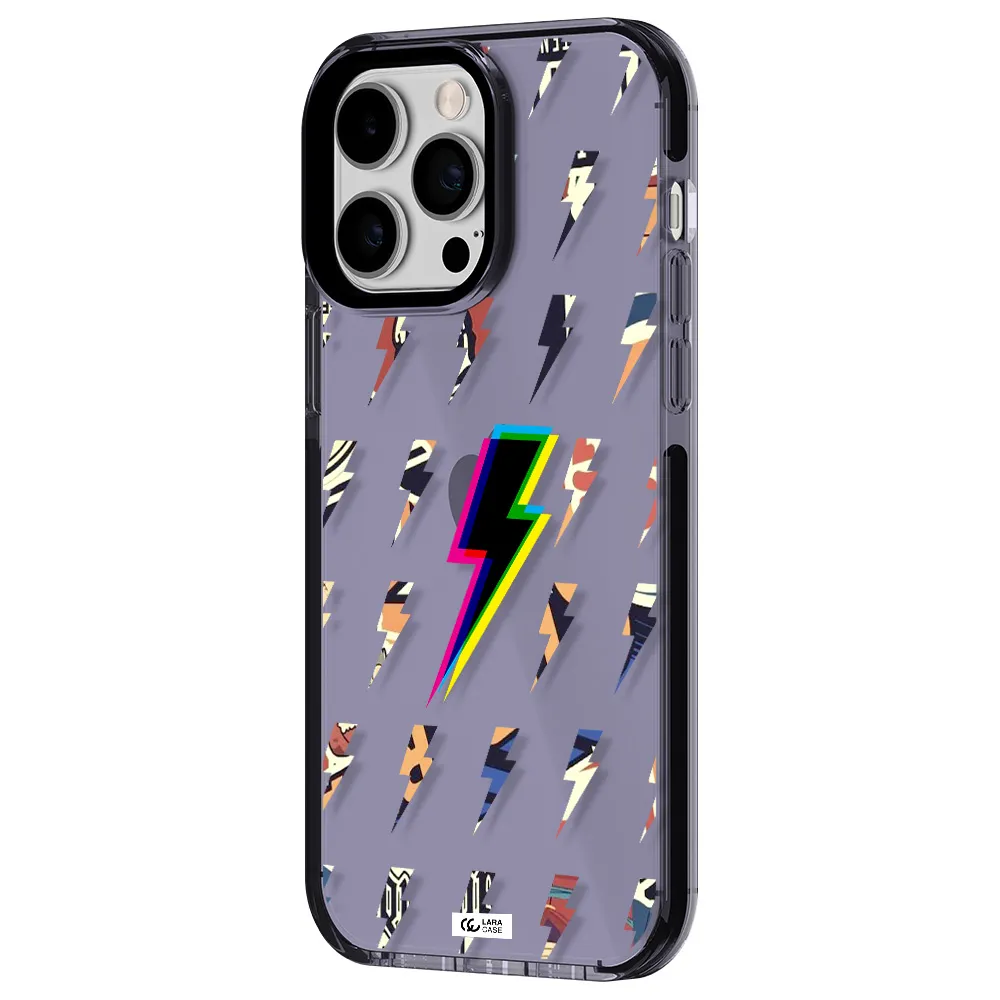 Thunder Glitch Apple iPhone 15 Pro impact Lilac Case
