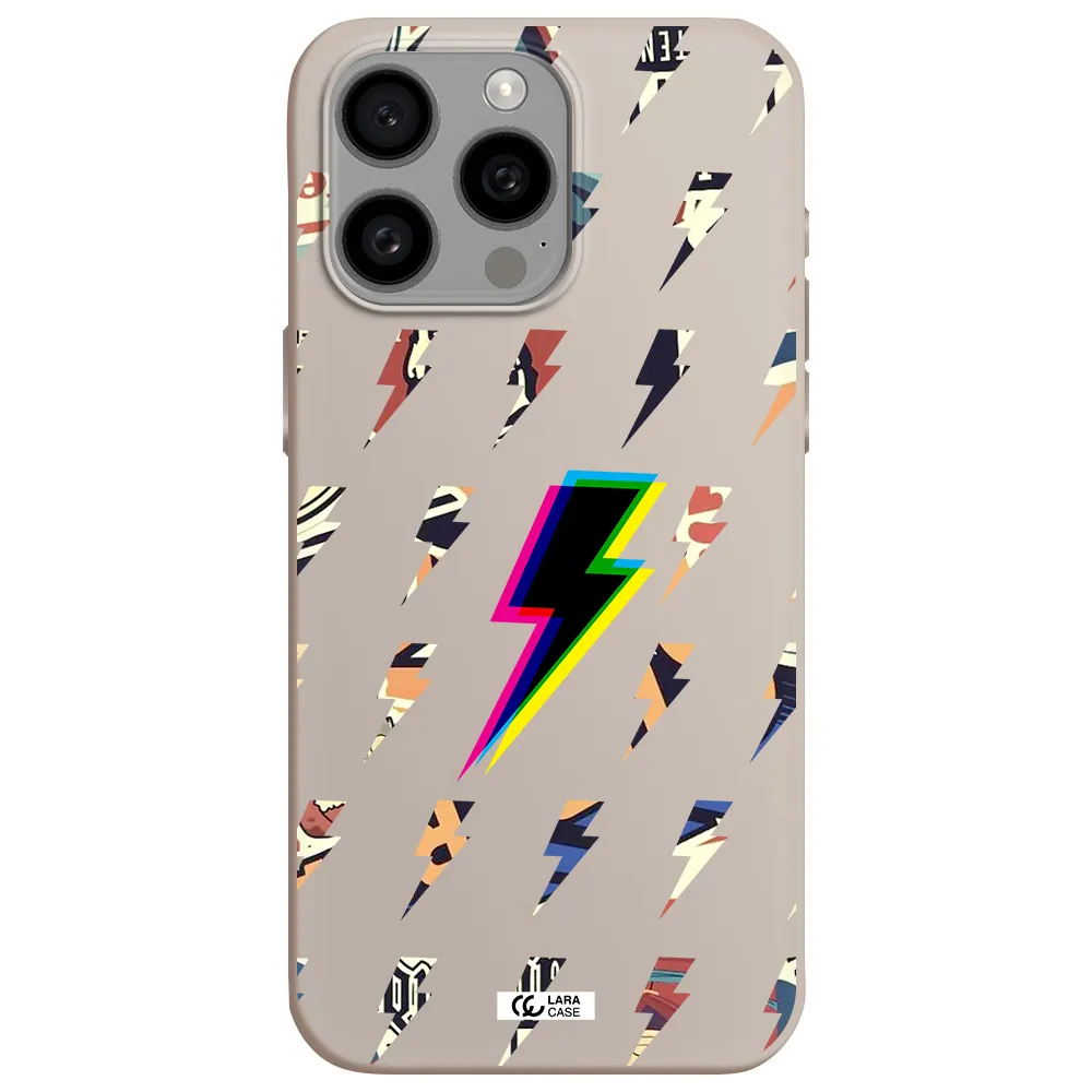 Thunder Glitch Apple Iphone 15 Pro max Silicone Stone Case