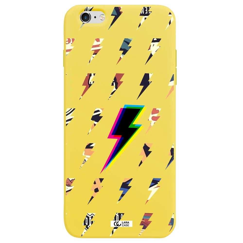 Thunder Glitch Apple iPhone 6 plus Silicone canary yellow Case