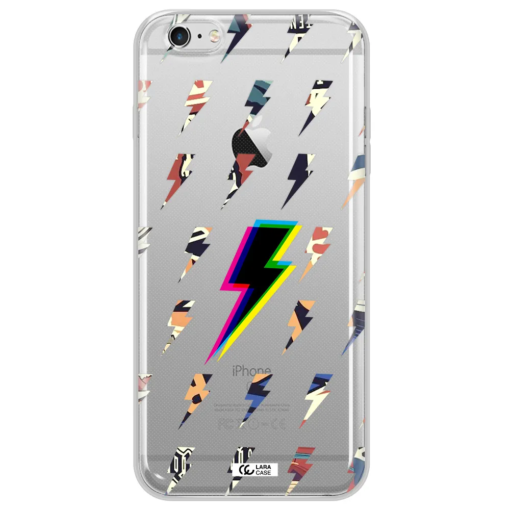 Thunder Glitch Apple iPhone 6 s plus Clear TPU Case