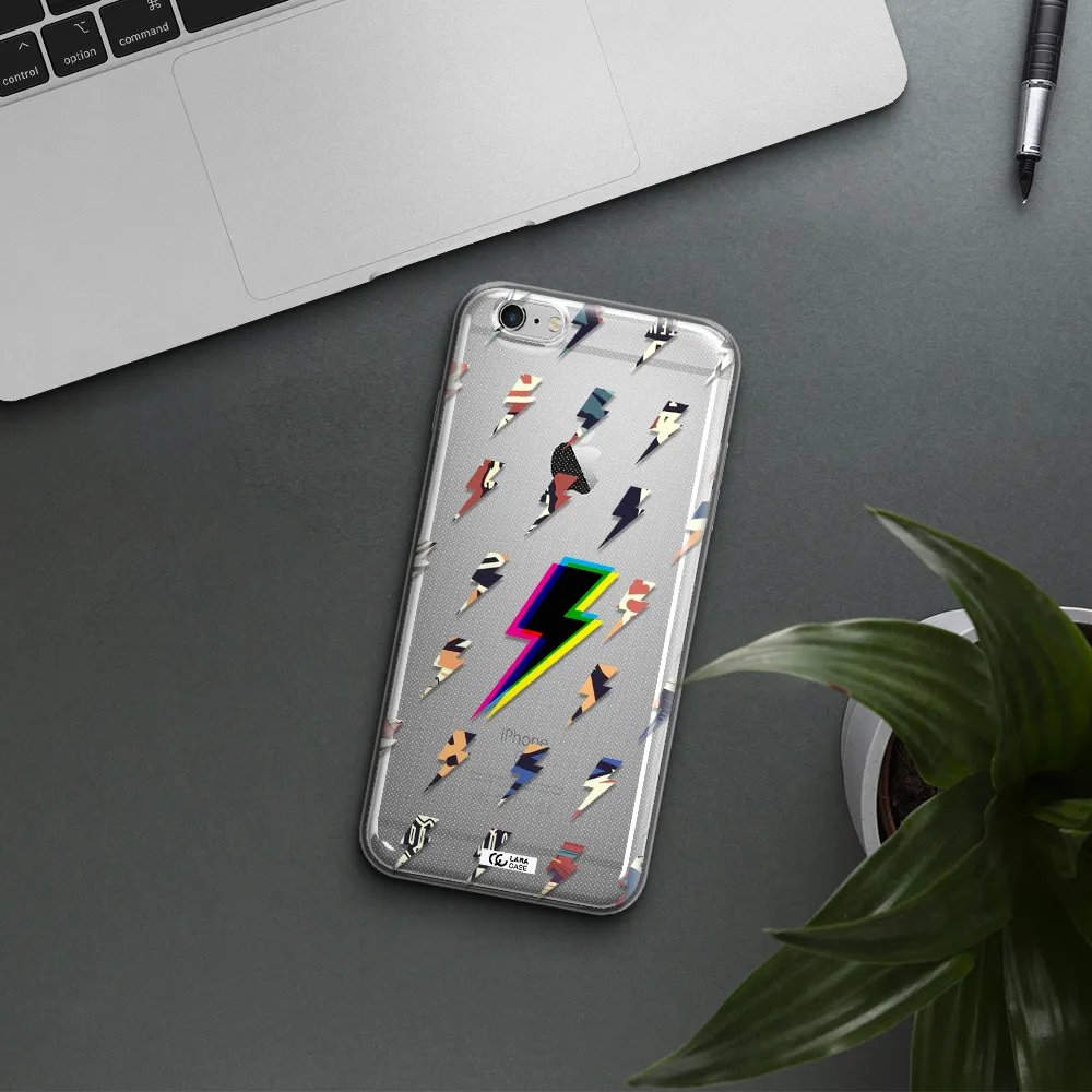 Thunder Glitch Apple iPhone 6 s plus Clear TPU Case