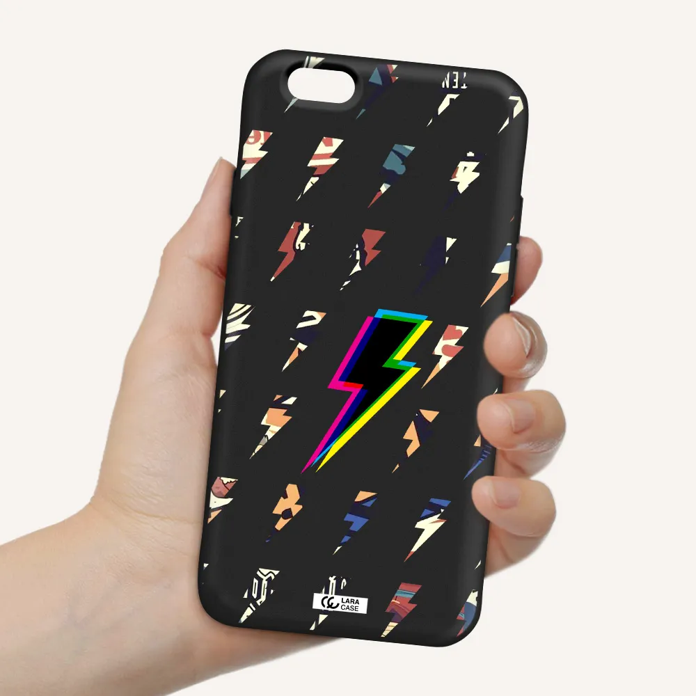 Thunder Glitch Apple iPhone 6 Silicone black Case