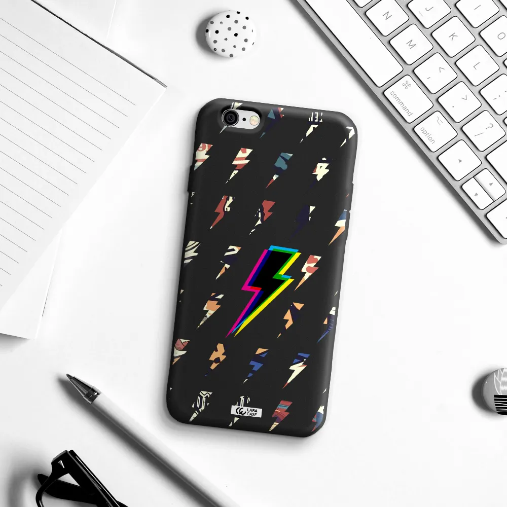 Thunder Glitch Apple iPhone 6 Silicone black Case