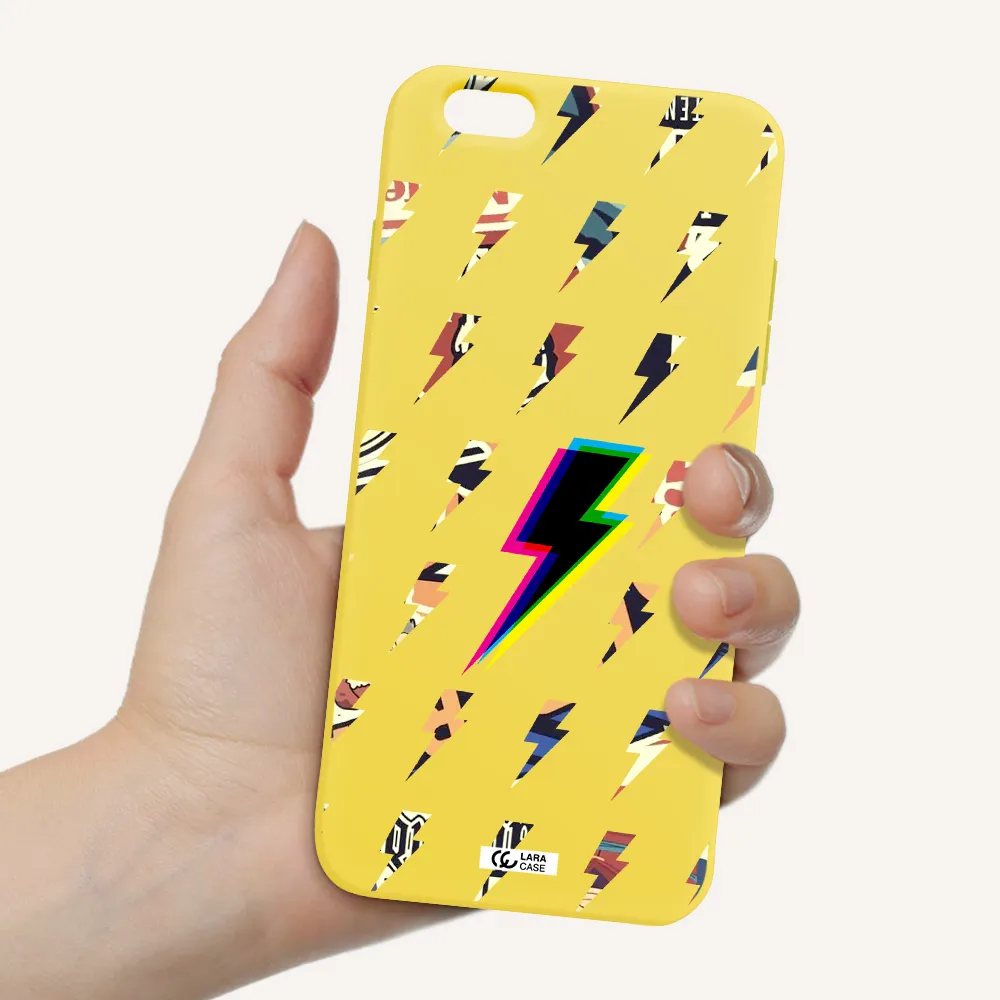 Thunder Glitch Apple iPhone 6S Silicone canary yellow Case