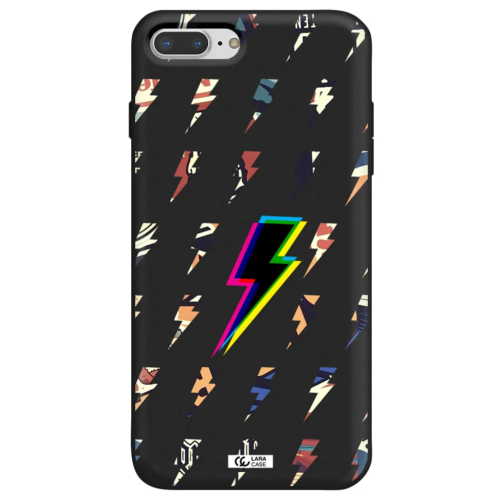 Thunder Glitch Apple iPhone 7 plus Silicone black Case