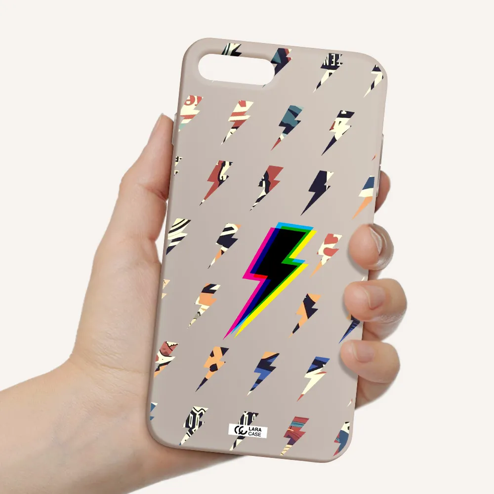 Thunder Glitch Apple iPhone 7 plus Silicone Stone Case
