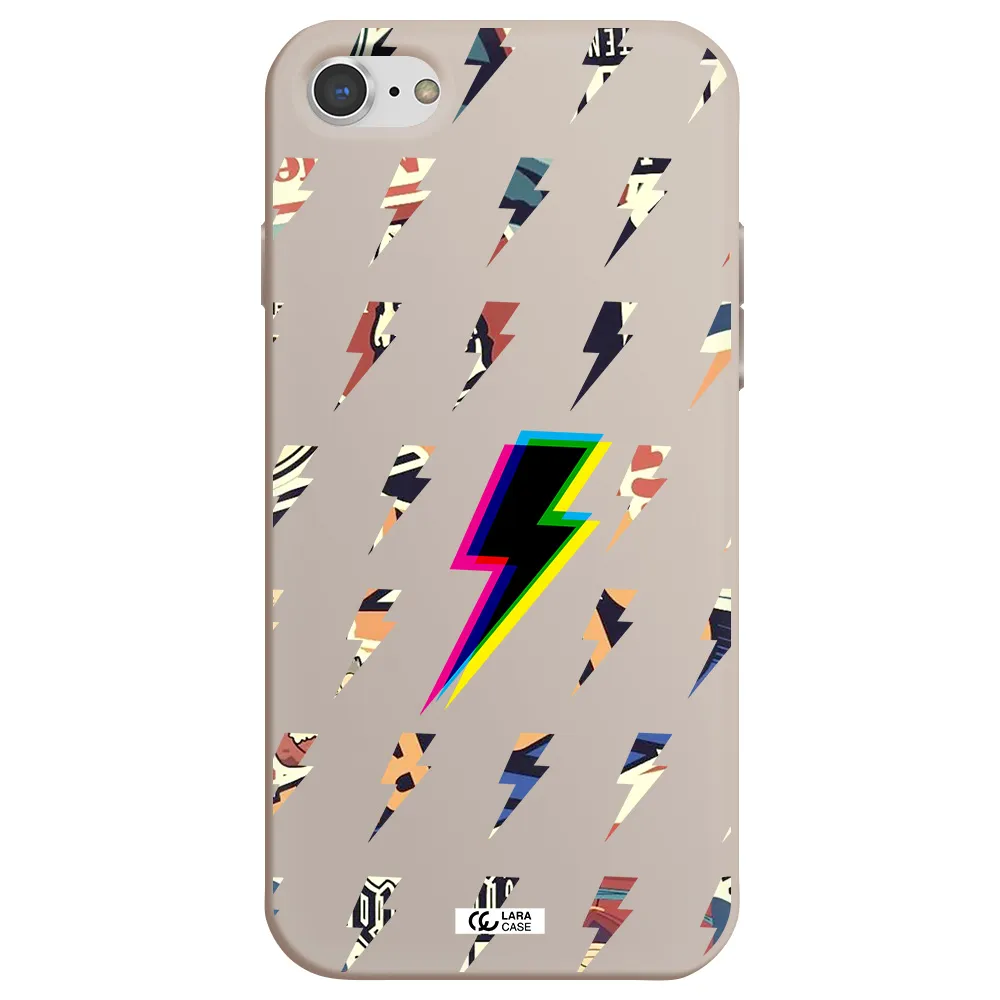 Thunder Glitch Apple iPhone 7 Silicone Stone Case