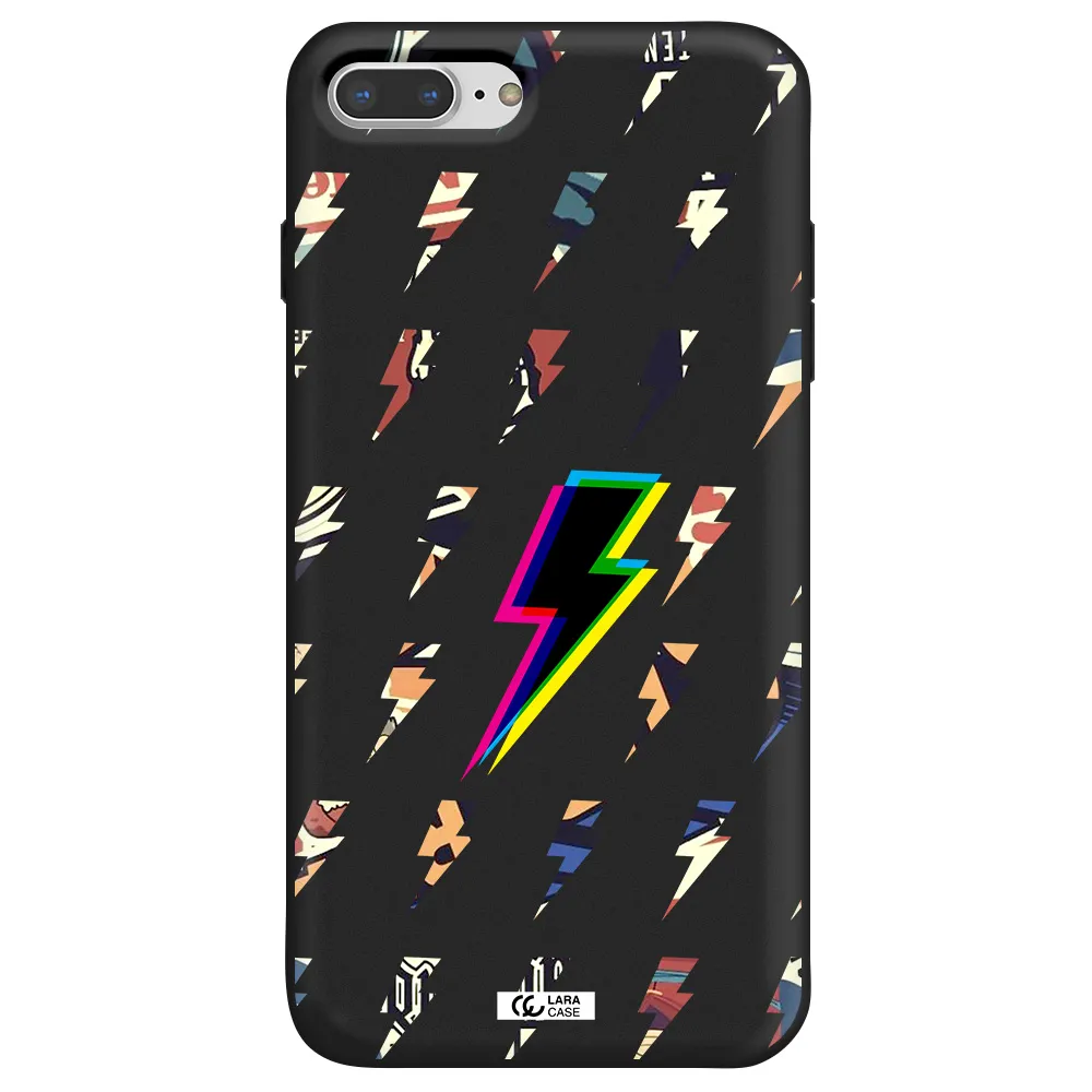 Thunder Glitch Apple iPhone 8 plus Silicone black Case