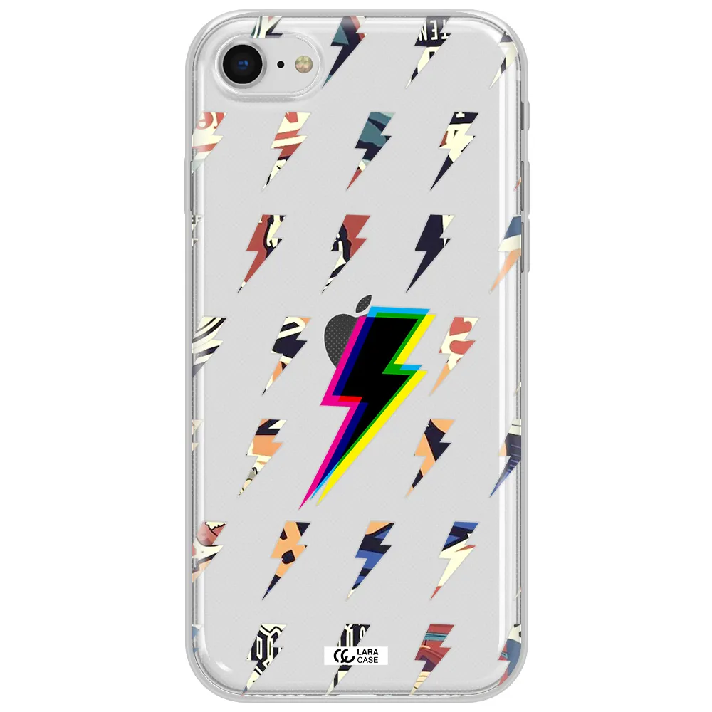 Thunder Glitch Apple Iphone Se 2020 Clear Tpu Case