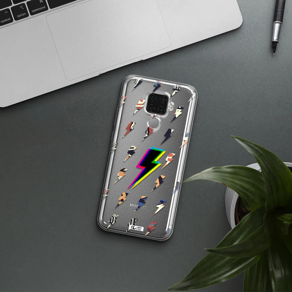 Thunder Glitch Huawei Mate 30 Lite Clear TPU Case