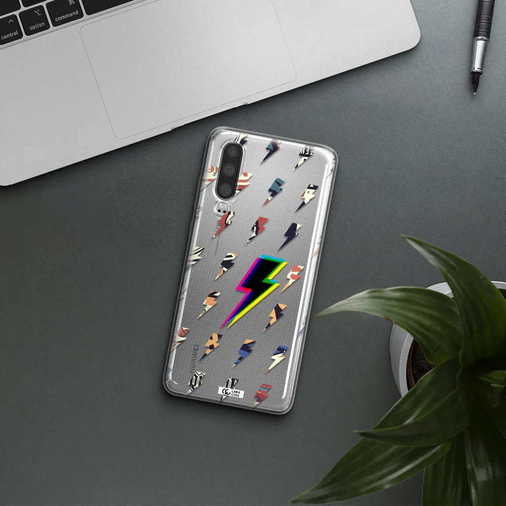 Thunder Glitch Huawei P30 Clear TPU Case
