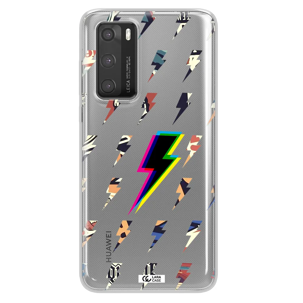 Thunder Glitch Huawei P40 Clear TPU Case