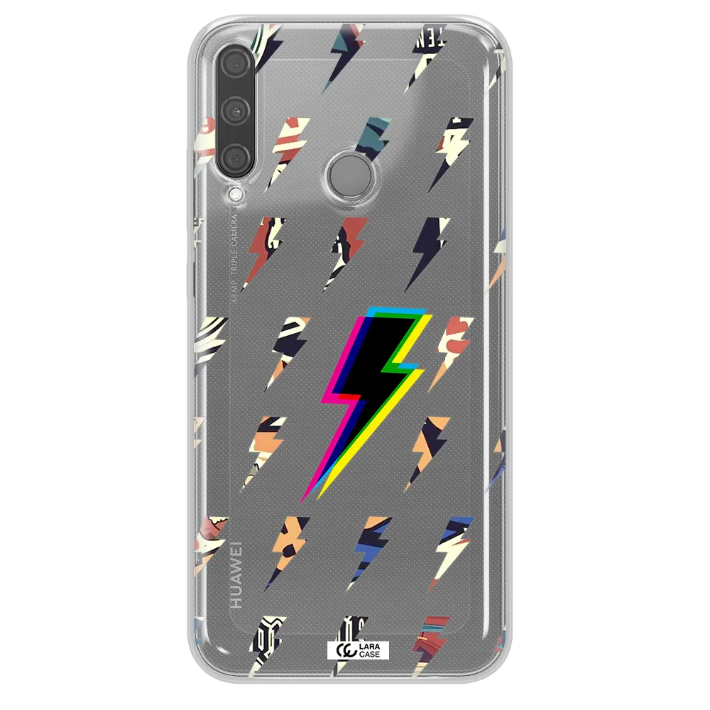 Thunder Glitch Huawei P40 Lite E Clear TPU Case