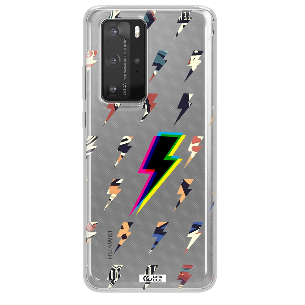 Thunder Glitch Huawei P40 Pro Clear TPU Case
