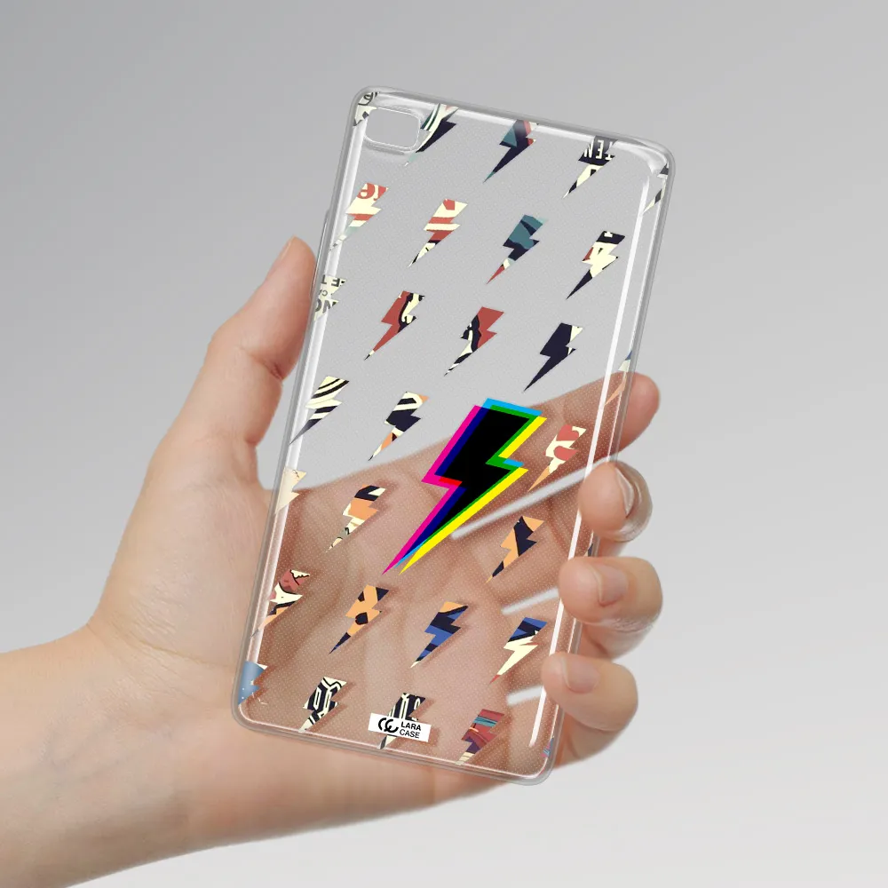 Thunder Glitch Huawei P8 Clear TPU Case