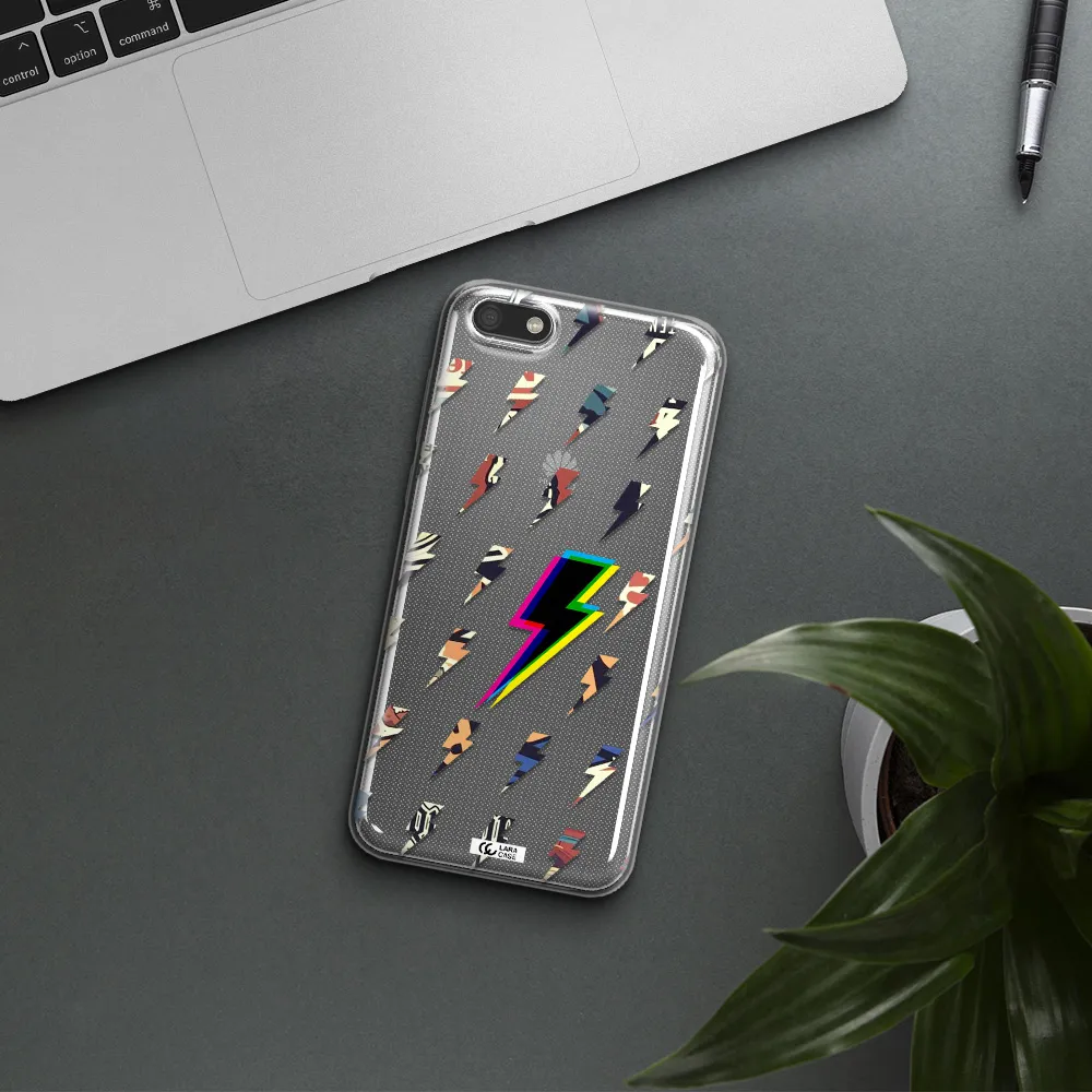 Thunder Glitch Huawei Y5 2018 Clear TPU Case